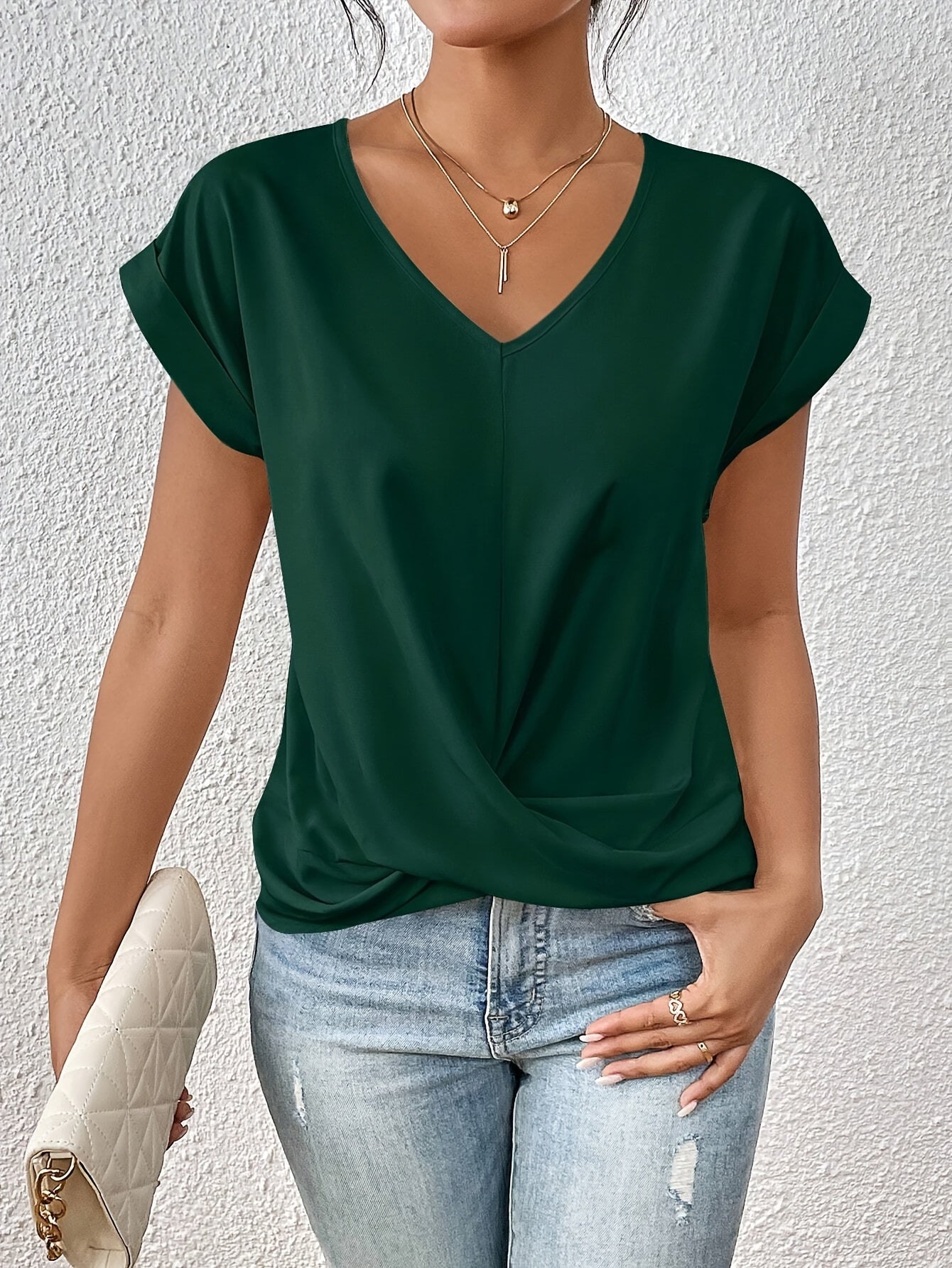 Florence | T-shirt décontracté avec encolure en cœur