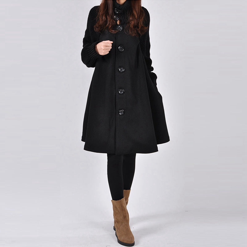 A-Linien-Mantel met Rollkragen | Comfortabel en Elegant voor de Winter
