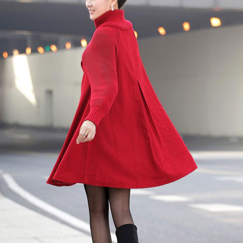A-Linien-Mantel met Rollkragen | Comfortabel en Elegant voor de Winter